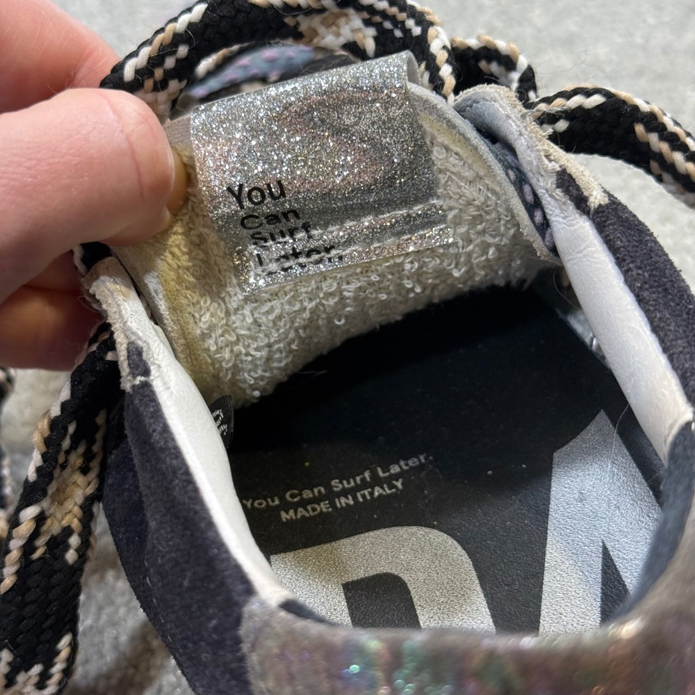 P448 Jack Blackden Low Top Sneakers Grey Suede Iridescent EU 38 Made in Italy - Picture 11 of 15